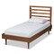 Baxton Studio Ryo Mid-Century Modern Transitional Walnut Brown Finished Wood Twin Size Platform Bed 187-11104-11158-Zoro - alternate 1
